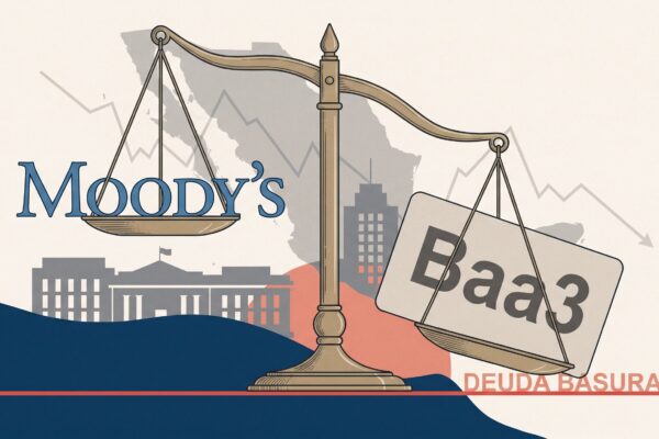 Moody’s ajustó la calificación soberana de México de Baa2 a Baa3, cambiando la perspectiva de negativa a estable. IMAGEN: Infobae.