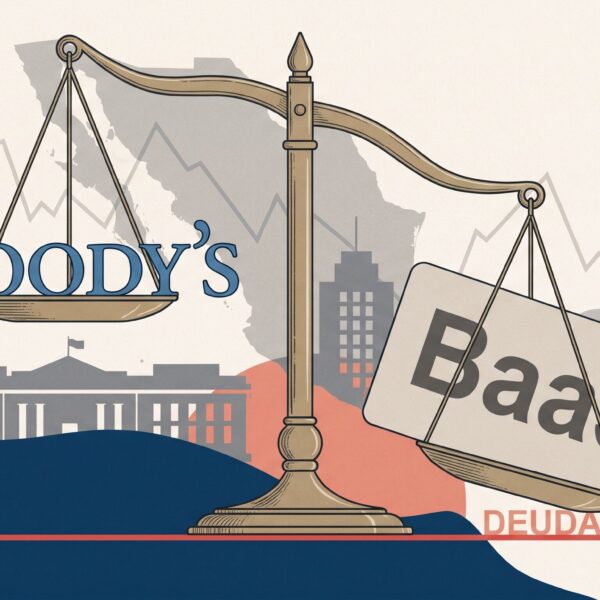 Moody’s ajustó la calificación soberana de México de Baa2 a Baa3, cambiando la perspectiva de negativa a estable. IMAGEN: Infobae.