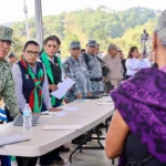 Autoridades federales y estatales recorrieron comunidades de Chilapa tras los recientes hechos de violencia y desplazamiento forzado. FOTO: X @rosaicela_.