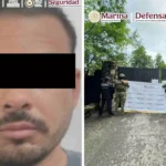 Detienen en Monterrey a Antonio 'N', ligado al C*rtel del Noreste por nexos con el huachicol fiscal; asegurando armas, drogas, efectivo, vehículos y siete tigres. IMAGEN: Gabinete de Seguridad de México.
