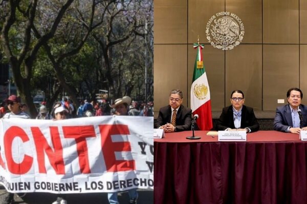 La CNTE mantendrá sus movilizaciones tras concluir sin acuerdos una nueva mesa de diálogo con el Gobierno federal. IMAGEN: vía Bajo Palabra.
