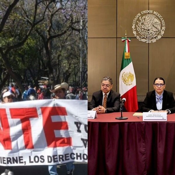 La CNTE mantendrá sus movilizaciones tras concluir sin acuerdos una nueva mesa de diálogo con el Gobierno federal. IMAGEN: vía Bajo Palabra.