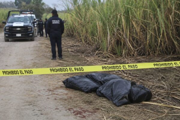 Abandonan restos humanos embolsados en camino de terracería de Atencingo, Chietla. FOTO: Quadratín Puebla.