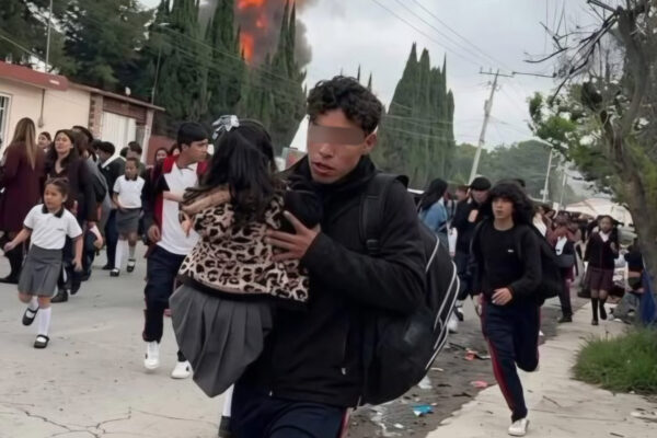 Revisarán aulas en Tepeaca; Centro Escolar Miguel Negrete se va a distancia por explosión de pipas. IMAGEN: redes sociales.