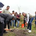 Gobierno municipal y BUAP realizaron una jornada de reforestación en el Ecocampus BUAP.