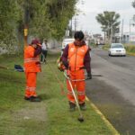 Las acciones de mantenimiento urbano continúan con una jornada integral de limpieza en la zona del Seminario Palafoxiano, en la colonia El Porvenir.