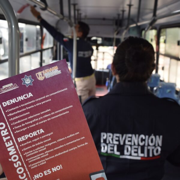 "De camino sin miedo"; San Pedro Cholula capacita a choferes y lanza líneas de apoyo contra el acoso.