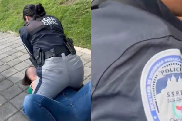 FGE y CDH investigan presunto abuso policial contra madre e hijos en San Andrés Cholula. IMAGEN: Captura de pantalla.