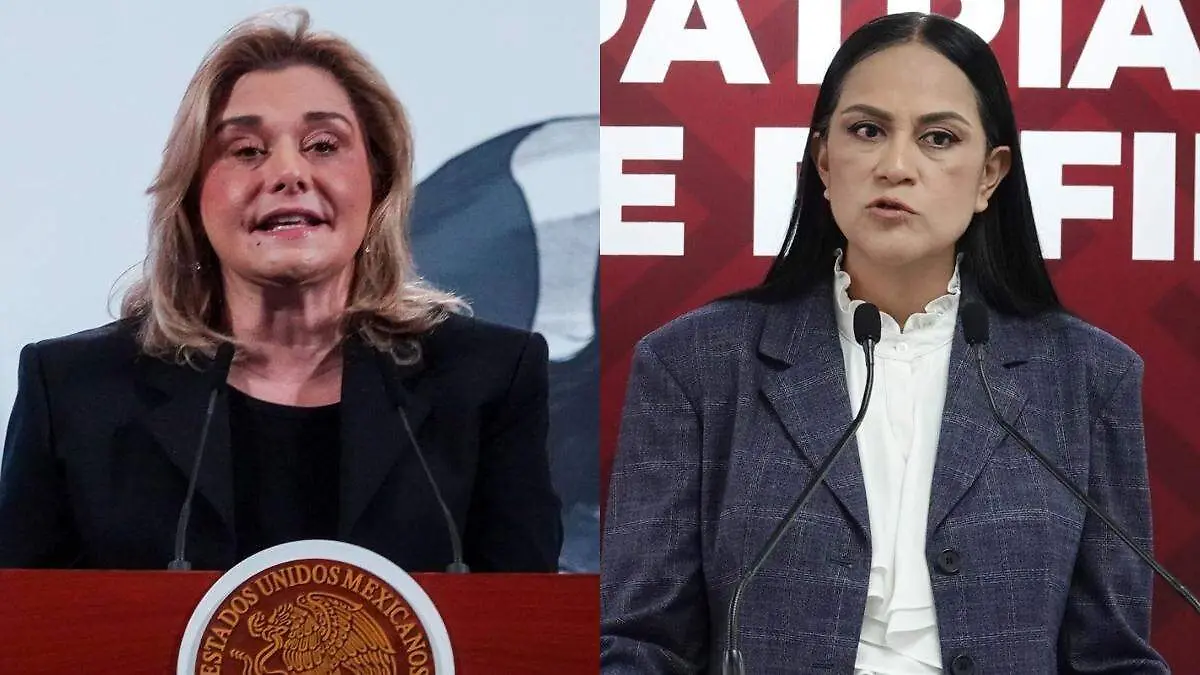 Choca Ariadna Montiel con Maru Campos tras las declaraciones sobre Rocha Moya; la acusó de promover la intervención extranjera.. IMAGEN: El Sol de México.