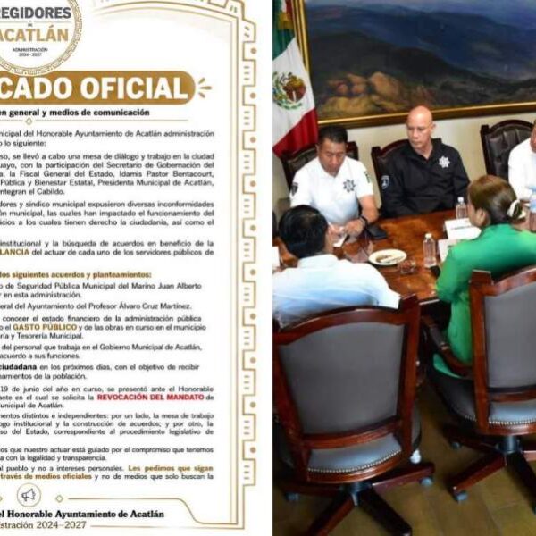 Regidores de Acatlán de Osorio formalizaron ante el Congreso de Puebla una solicitud para revocar el mandato de la presidenta municipal. IMAGEN: vía La Jornada de Oriente.