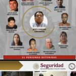 Autoridades federales detuvieron a 11 personas en Acapulco durante un operativo contra la extorsión, incluido el asesor de la alcaldesa Abelina López. IMAGEN: SSPC.