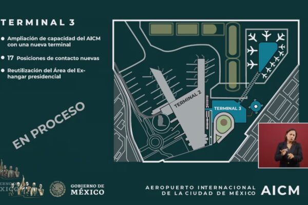 El AICM contempla una tercera etapa de modernización que incluiría una nueva terminal y cambios en las vialidades de conexión. IMAGEN: La Conferencia del Pueblo.